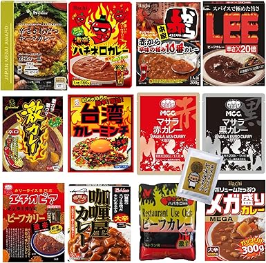Amazon 激辛 レトルト カレー 12種セット レトルト食品 旨辛 常温保存 保存食 薬味ばあちゃんの七味唐辛子 ノーブランド品 カレー 通販
