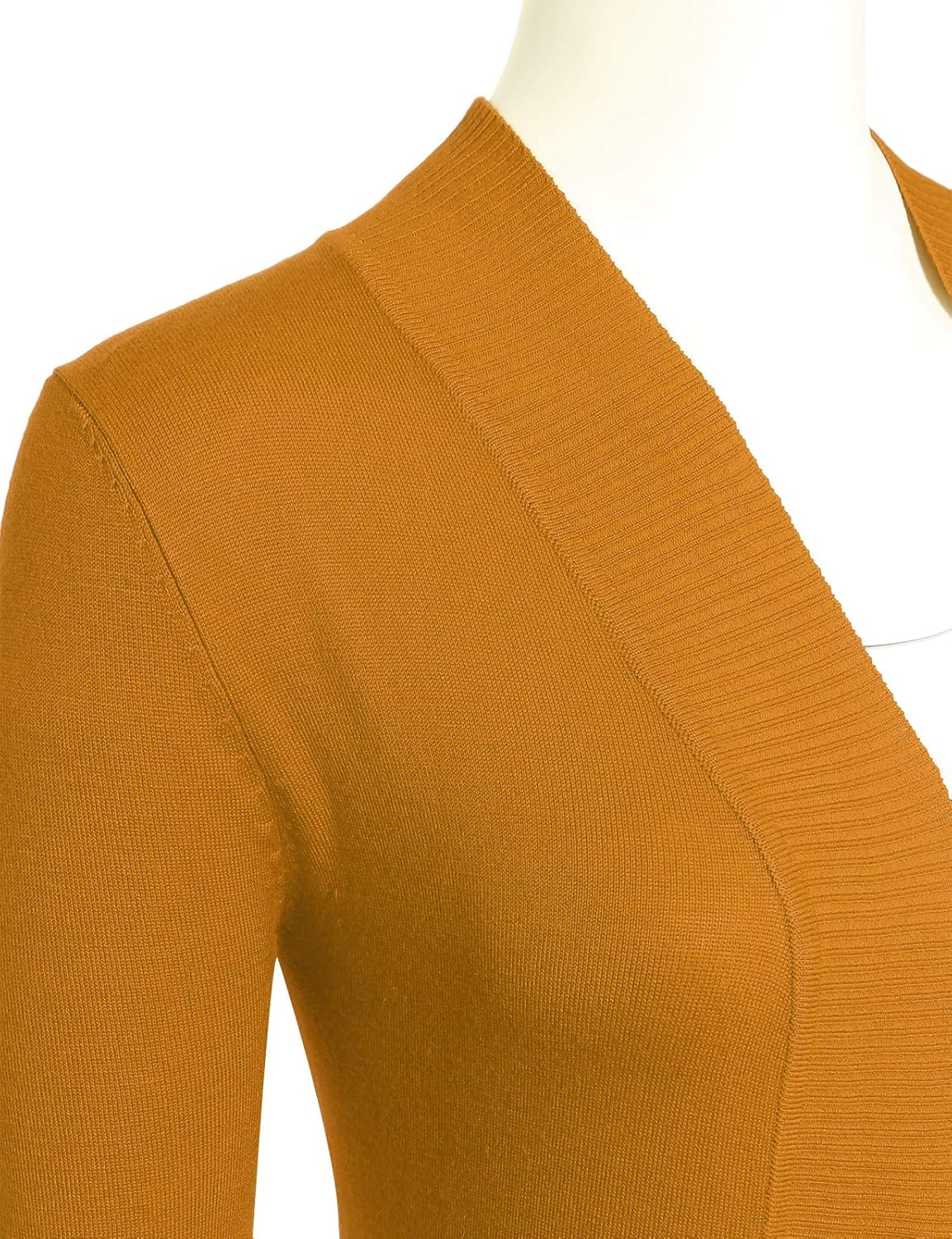 Women's Long Sleeve Open Front Loose Maxi Knitted Long Cardigan Sweater with Pockets Small Mustard