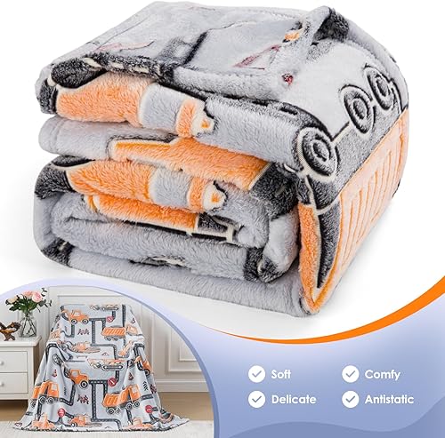 Miniatura 6 de Juguetes de regalo de excavadora de construcción para niños, manta de camión que brilla en la oscuridad para adolescentes, Pascua, cumpleaños,