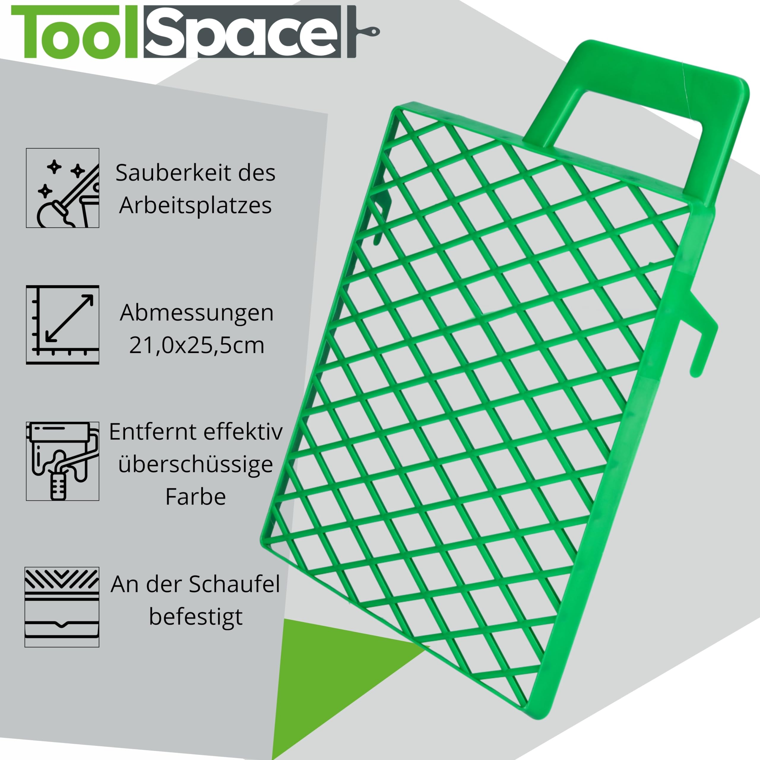 ToolSpace 10x Rejillas de Pintura 21 x 25,5 cm Rejillas rascadoras de Pintura de plástico Verde, Rejillas para Pintura, Accesorios de Pintura, Rejillas de Goteo, rascadores de Pintura