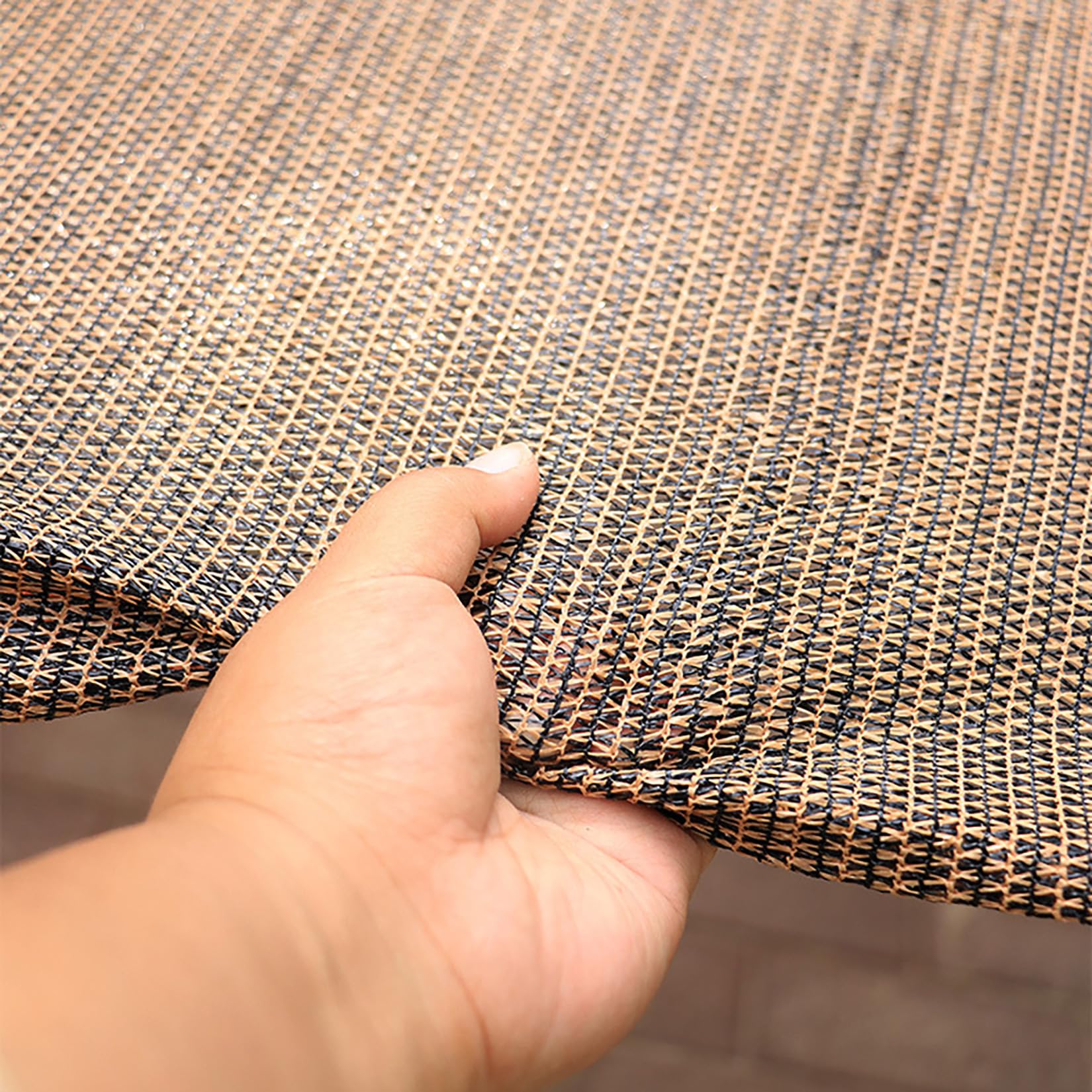 Rete Ombreggiante con occhielli 4x6m 90% Telo ombreggiante Frangivista | Recinzione Giardino,Tessuto HDPE,Marrone caffè Tessuto Ombra Privacy Antistrappo Antivento per Esterno, Serra,Balcone