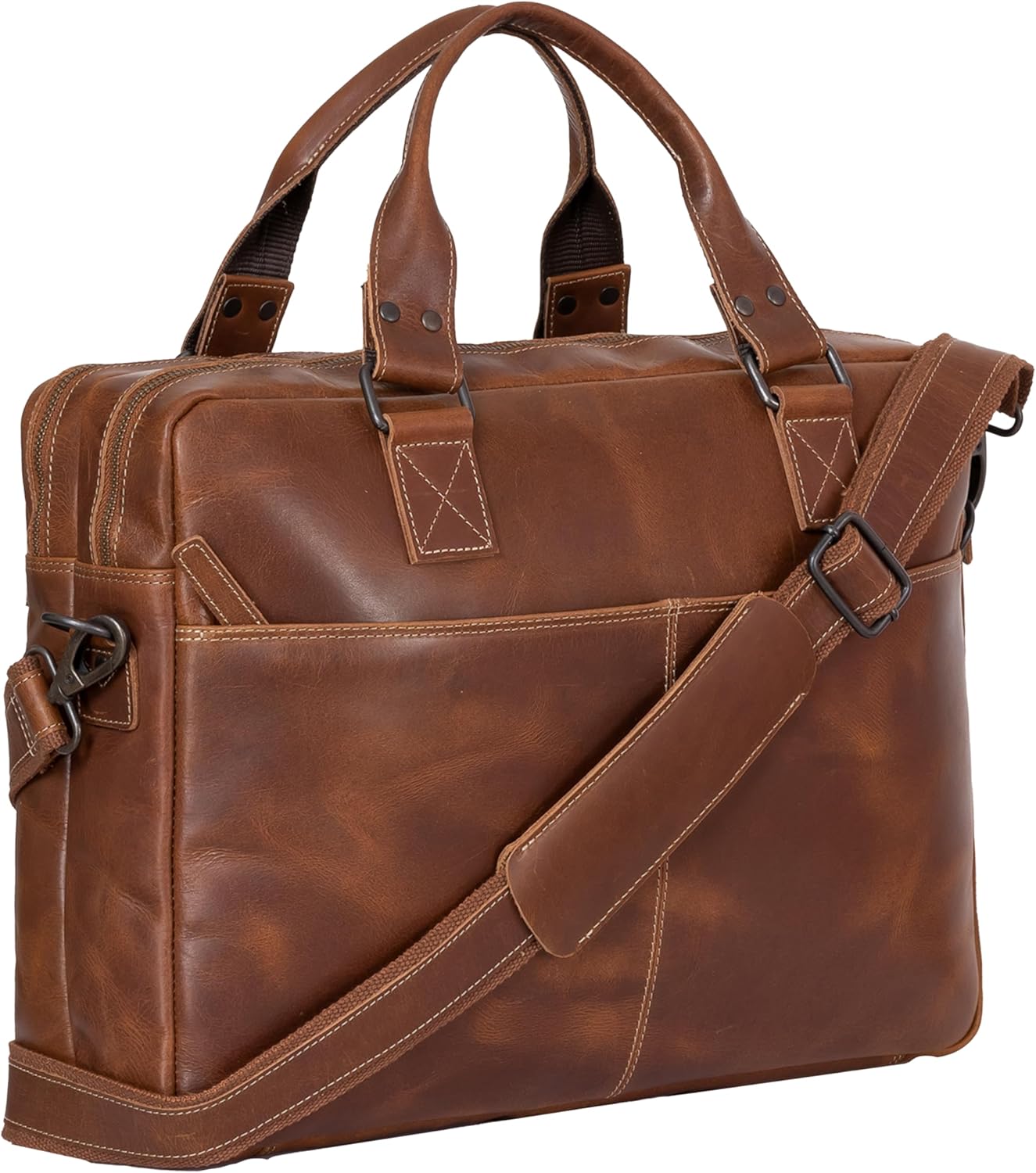 JD LEATHERS 16 inch Full-Grain Buffalo leather laptop computer bag for men Messenger Best Office trave - Image 2