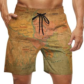 Map of Bulgaria Mens Swim Trunks Swimwear Swim Brief Beach Sport Short