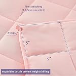 yescool Weighted Blanket for Adults (60” x 80”, Pink) Cooling Heavy Blanket Perfect for 190-210 lbs, Queen Size Breathable Blanket with Premium Glass Bead,Machine Washable