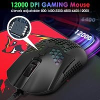 LexonElec 60% Mini Gamer Billentyűzet és Egér Szett - Fekete, RGB Háttérvilágítás, Mechanikus Érzetű, Ergonomikus, 12000 DPI Méhsejt Egér, U 7