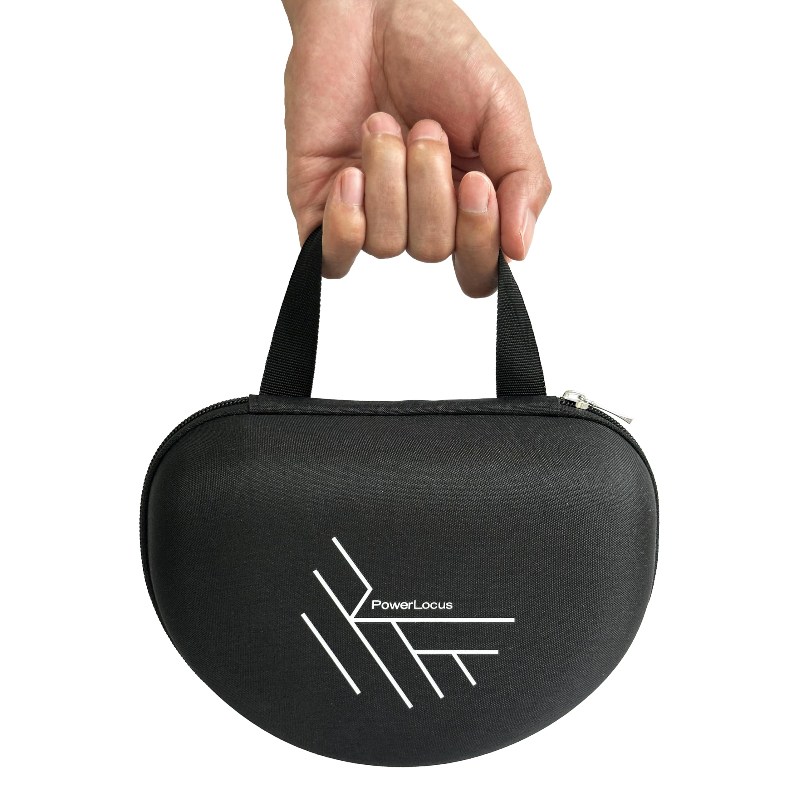 PowerLocus Hard Carry Case for Foldable Headphones - Compatible with PowerLocus Over-Ear Headphone P1/P2/P4/P6/P7/MoonFly/Marshall/House of Marley/Beats by Dre - Portable Travel Carrying Bag (Black)