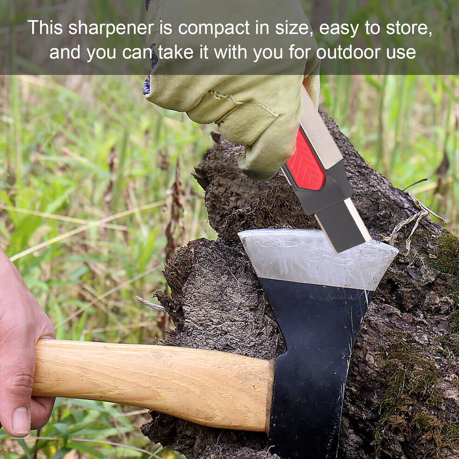 Affilatrice per attrezzi da giardino Multifunctional sharpener Affiliatore da 4 in 1 Adatto per utensili da cucina, lame di rasaerba, asce e altri coltelli