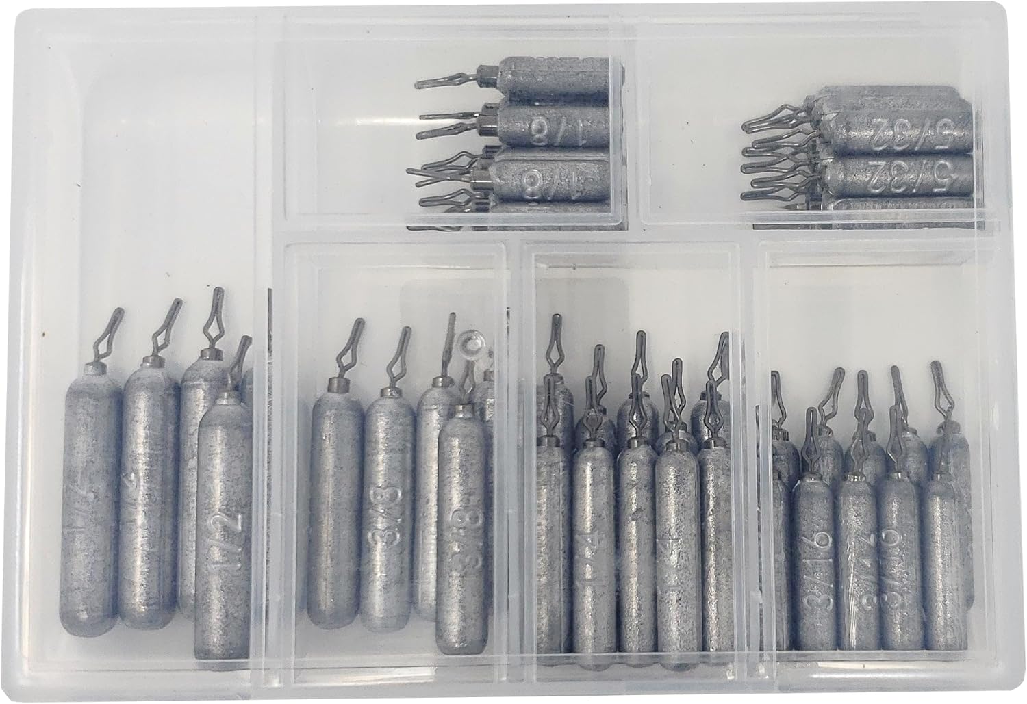 Reaction Tackle Drop Shot Weights - Saltwater and Freshwater Dropshot Fishing Sinkers - Skinny Pencil Shaped - Snagless Sinker Rig Fishing Weights for Bass Fishing Lures or Other Fish