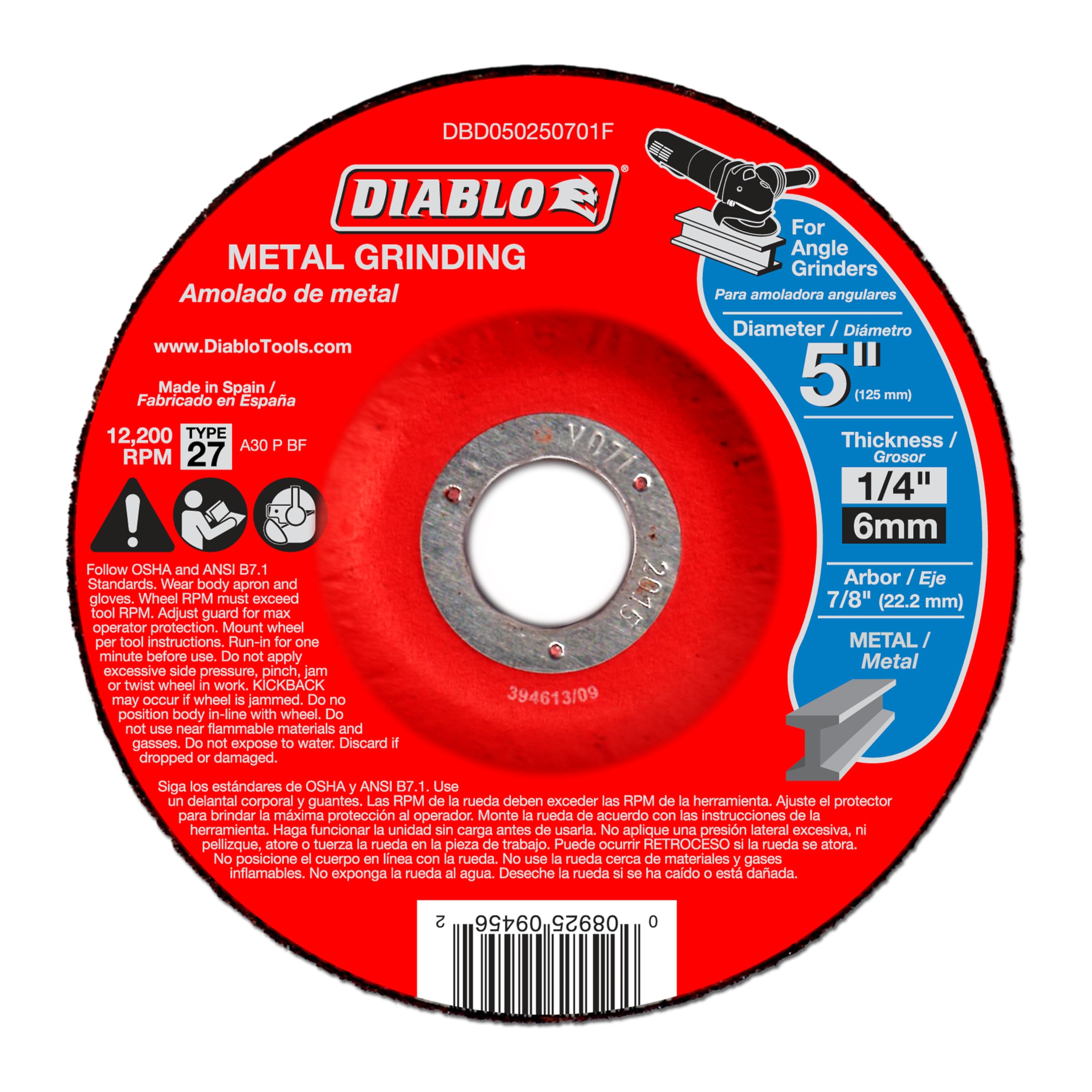 Diablo Type 27 Metal Grinding Disc