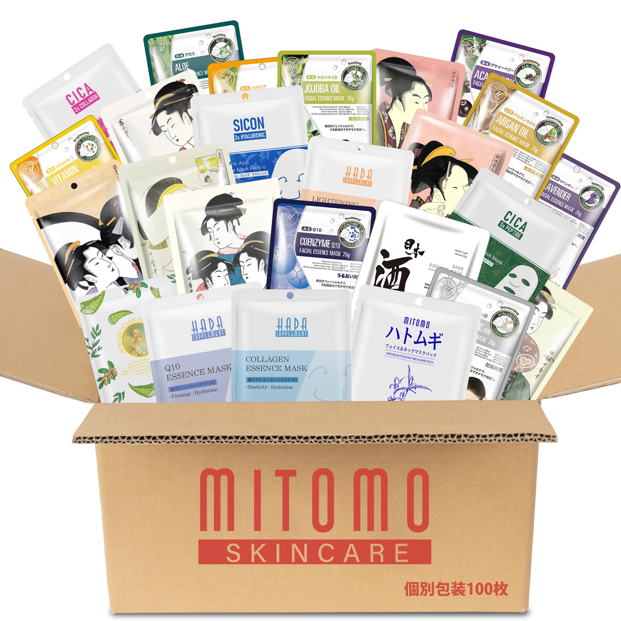 MITOMO フェイスパック　シートマスク　200枚セット 楽天市場】【28%割引 09/03-09/11まで】みとも MITOMO 個別福袋