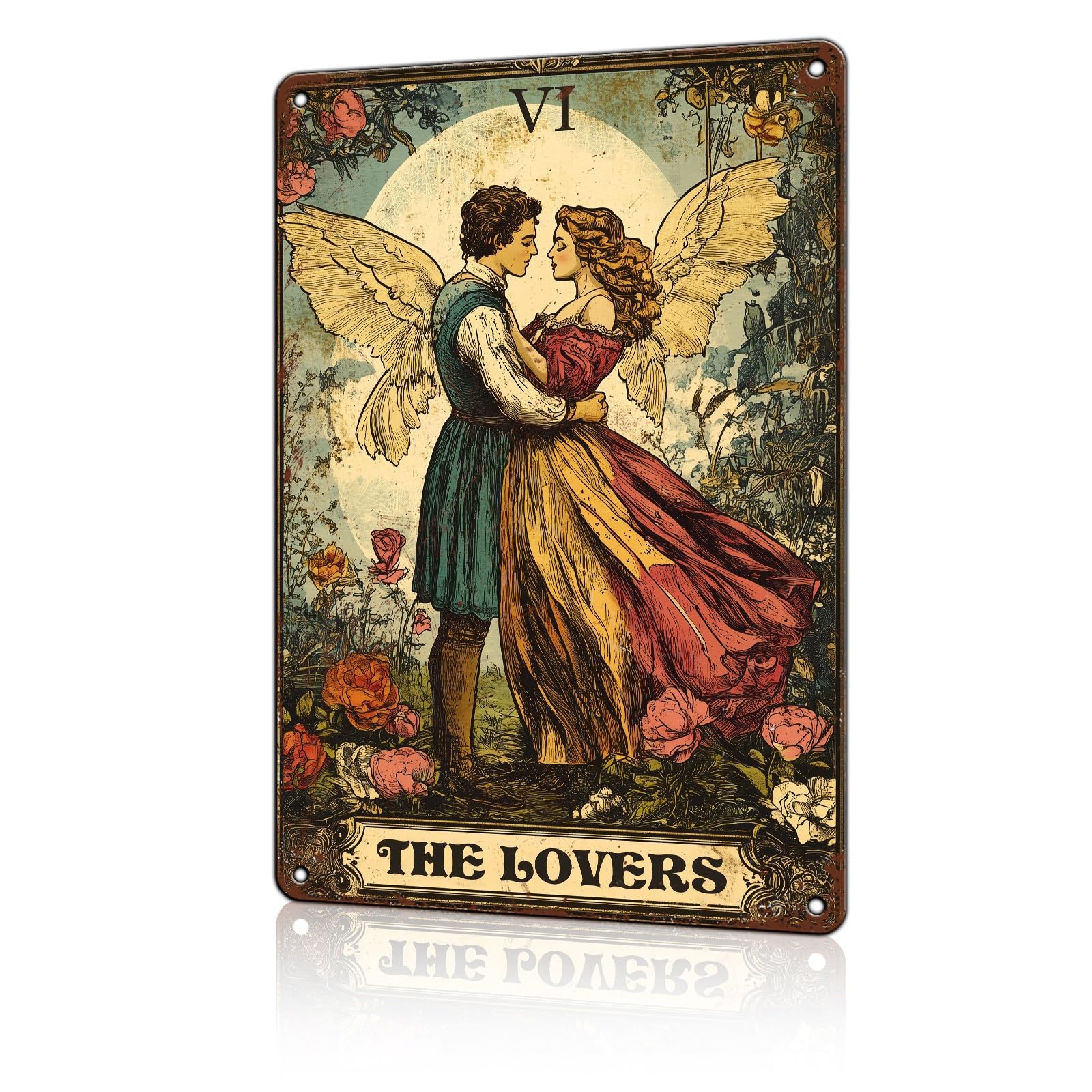 Anceky The Lovers Tin Signs Retro Metal Sign Aluminum Sign Wall Decor for Garage Coffee Bar Pub Living Room Home 12×16 Inch