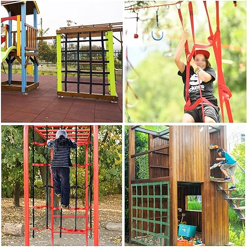 Miniatura 5 de Red de carga personalizada, red de carga, escalera de cuerda ninja, campo de obstáculos al aire libre, casa de árbol, gimnasios de selva, red de