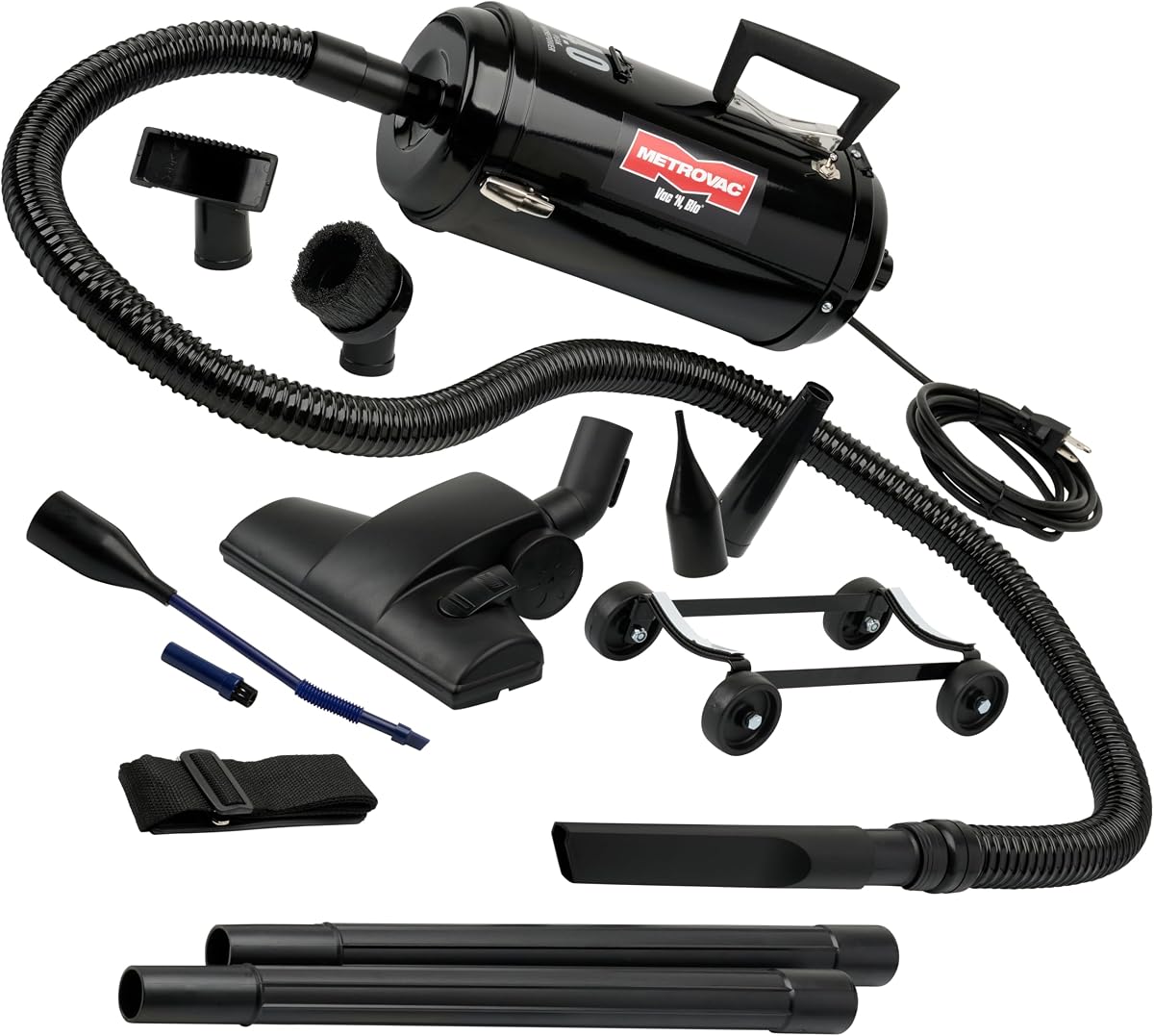 Vac N Blo VNB-94BD - 4.0 Peak HP Car Vacuum & Blower, All-Steel Construction, Versatile Automotive Detailing Tool with Attachments, MagicAir Inflator Included