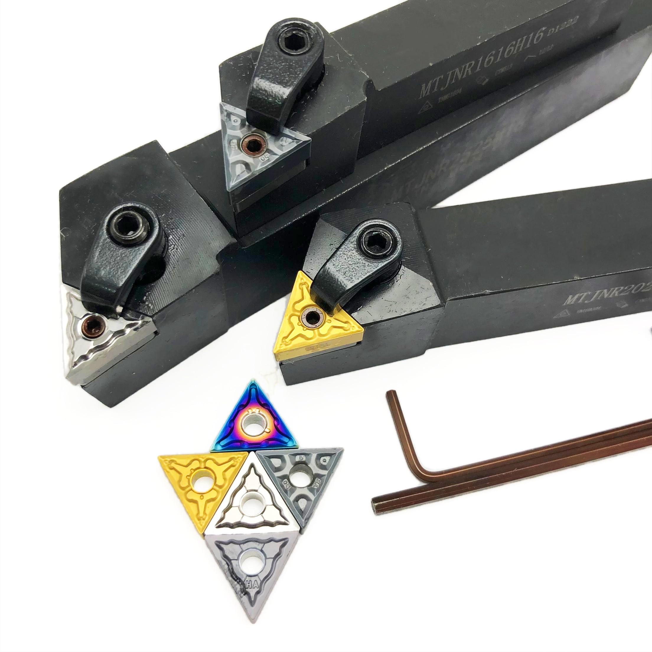 MTJNR 1616H16-IC908 MTJNR2020K16 MTJNR2525M16 MTJNR1616H16 - Supporto per utensili da tornitura esterno, con 10 inserti TNMG160404 (MTJNR 1616H16-IC908) PC90300 )