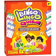 Lingo Bingo Game for Kids Ages 4-6, Themed Picture Word Toy for Homeschool