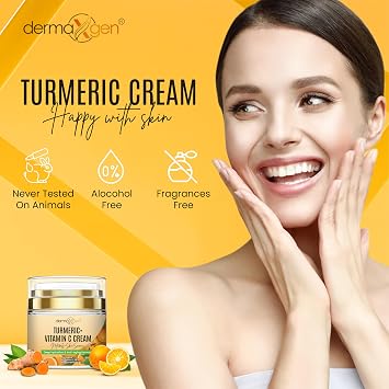 Turmeric Face Cream with Vitamin C & Kojic Acid Soap Bar Hydrating and Glow-Enhancing Skincare Duo for Face & Body With Organic Ingredients for All Skin Types 1.7 FL OZ + 5 OZ Bar