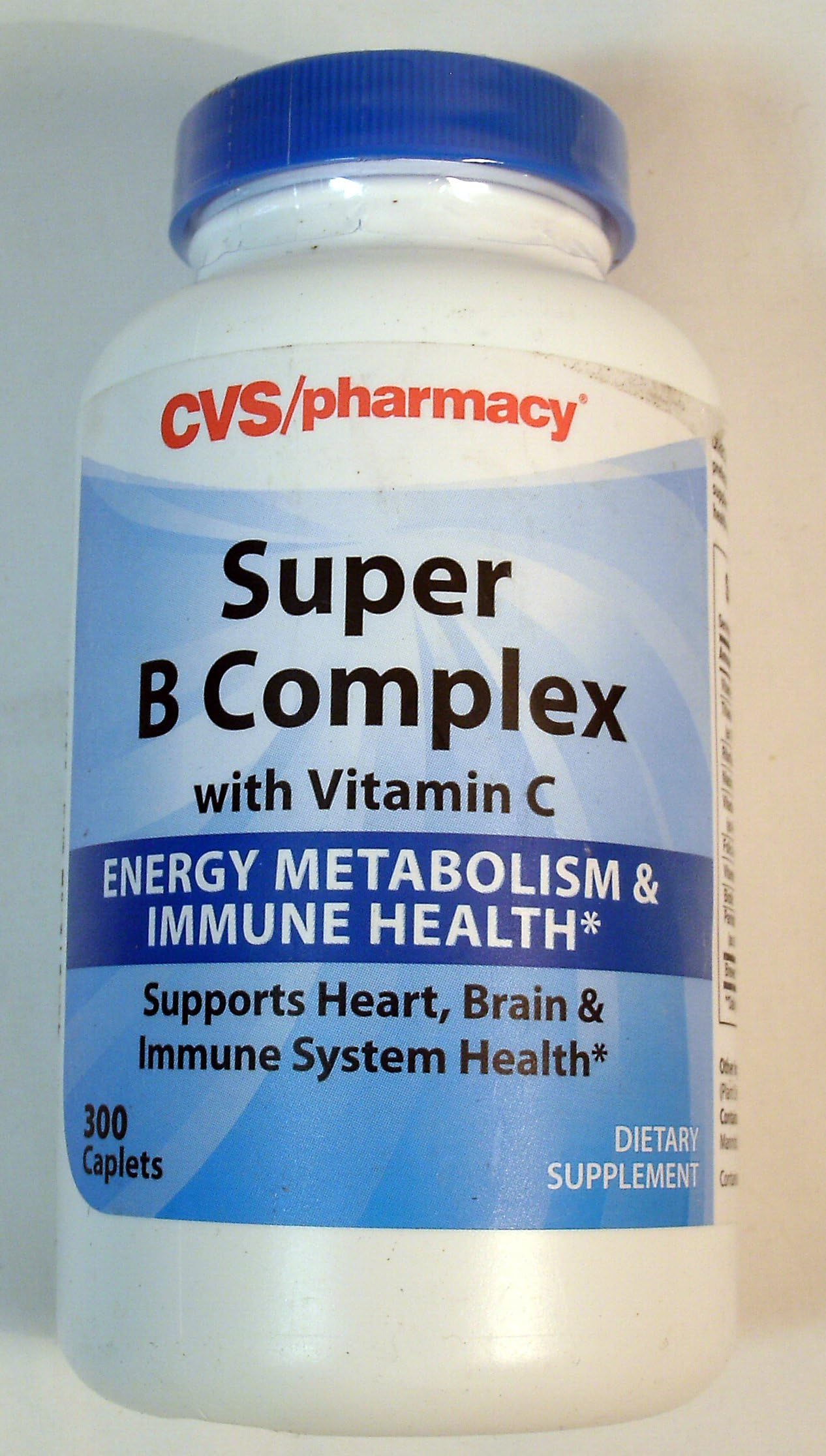 Super B Complex with Vitamin C by CVS, Energy Metabolism & Immune Health, 300 caplets
