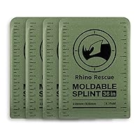 Vista 10 de RHINO RESCUE Férula de primeros auxilios de 36 x 4.3 pulgadas, color gris naranja, mantiene los huesos en posición (6, paquete de férula)