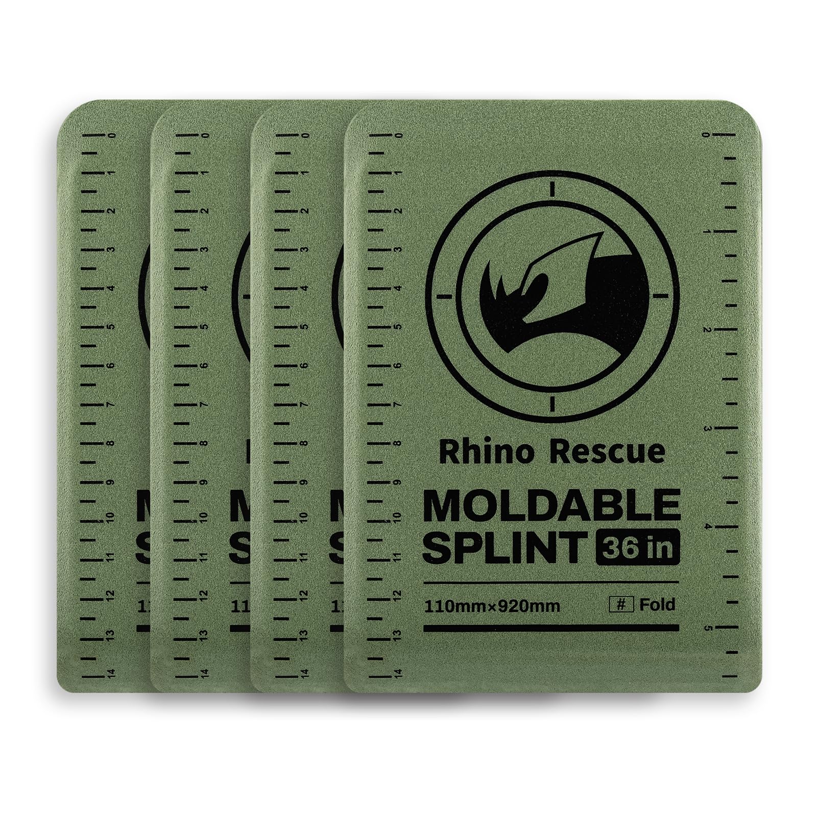 RHINO RESCUE First Aid Moldable Splint 36" X 4.3" Green-Gray (1, Folded) — Amazon image 11