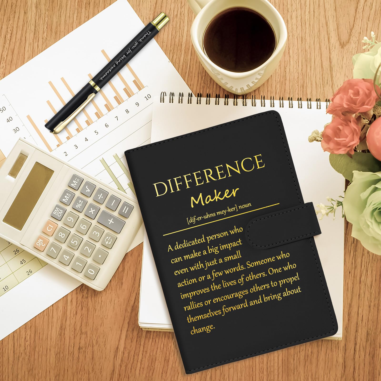 Sinmoe Inspirational Leather Notebook and Pen Set - Image 2