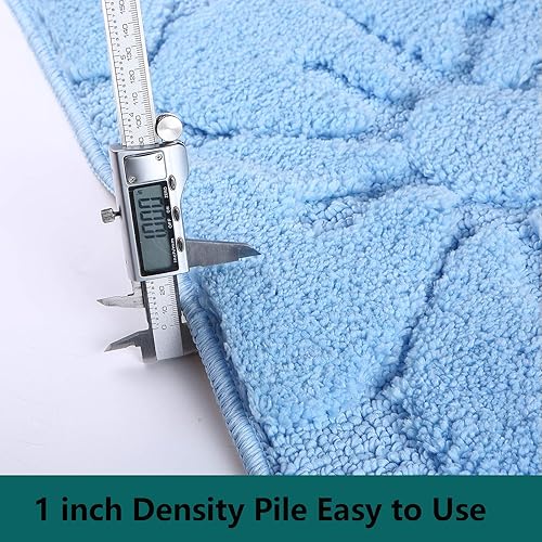 Miniatura 4 de Heeneeso M23 - Alfombra de baño de microfibra súper suave que absorbe el agua antideslizante lavable a máquina para puerta cocina baño lavandería