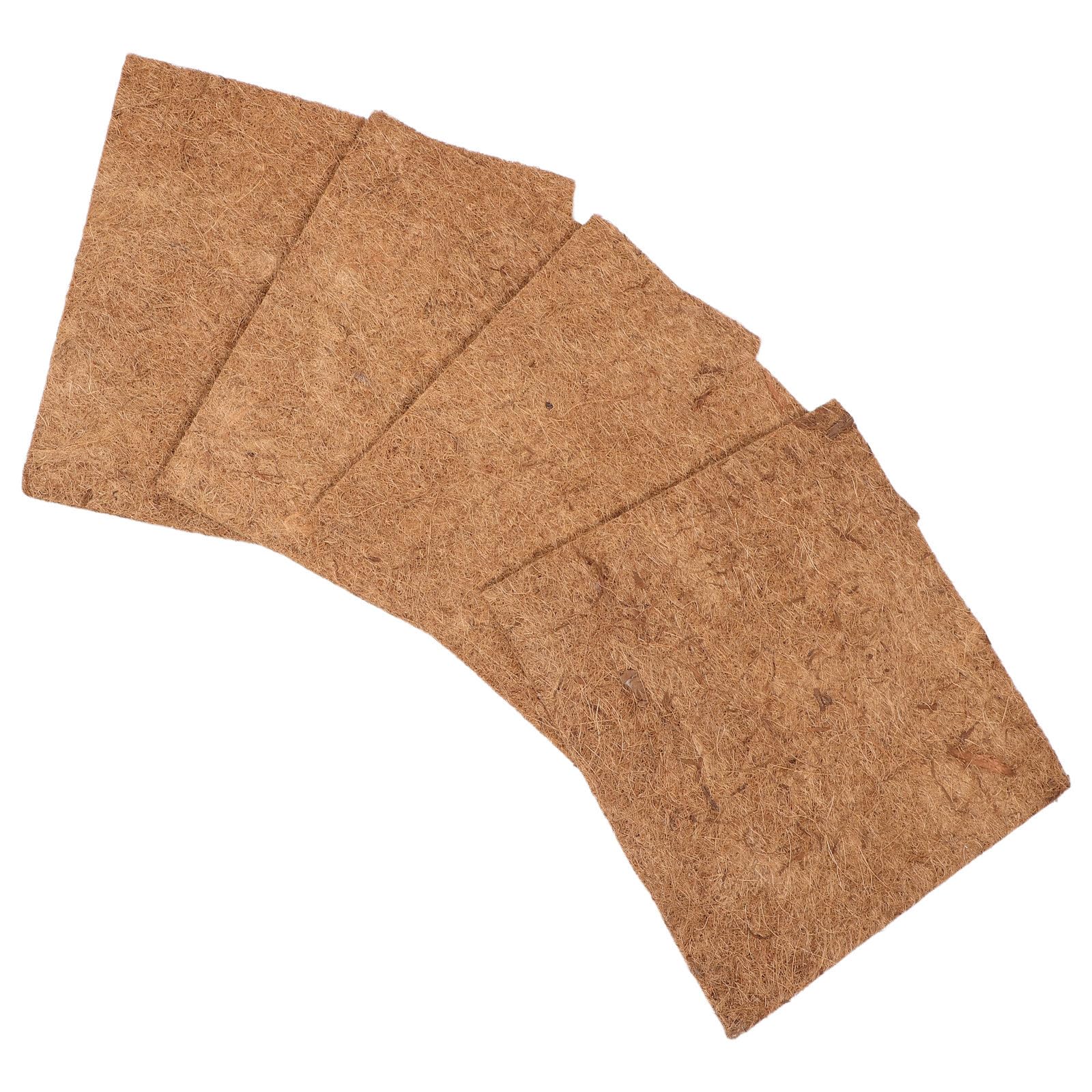 Tapis en fibres végétales 40x40 cm pour terrarium et poulailler (Lot de 4)