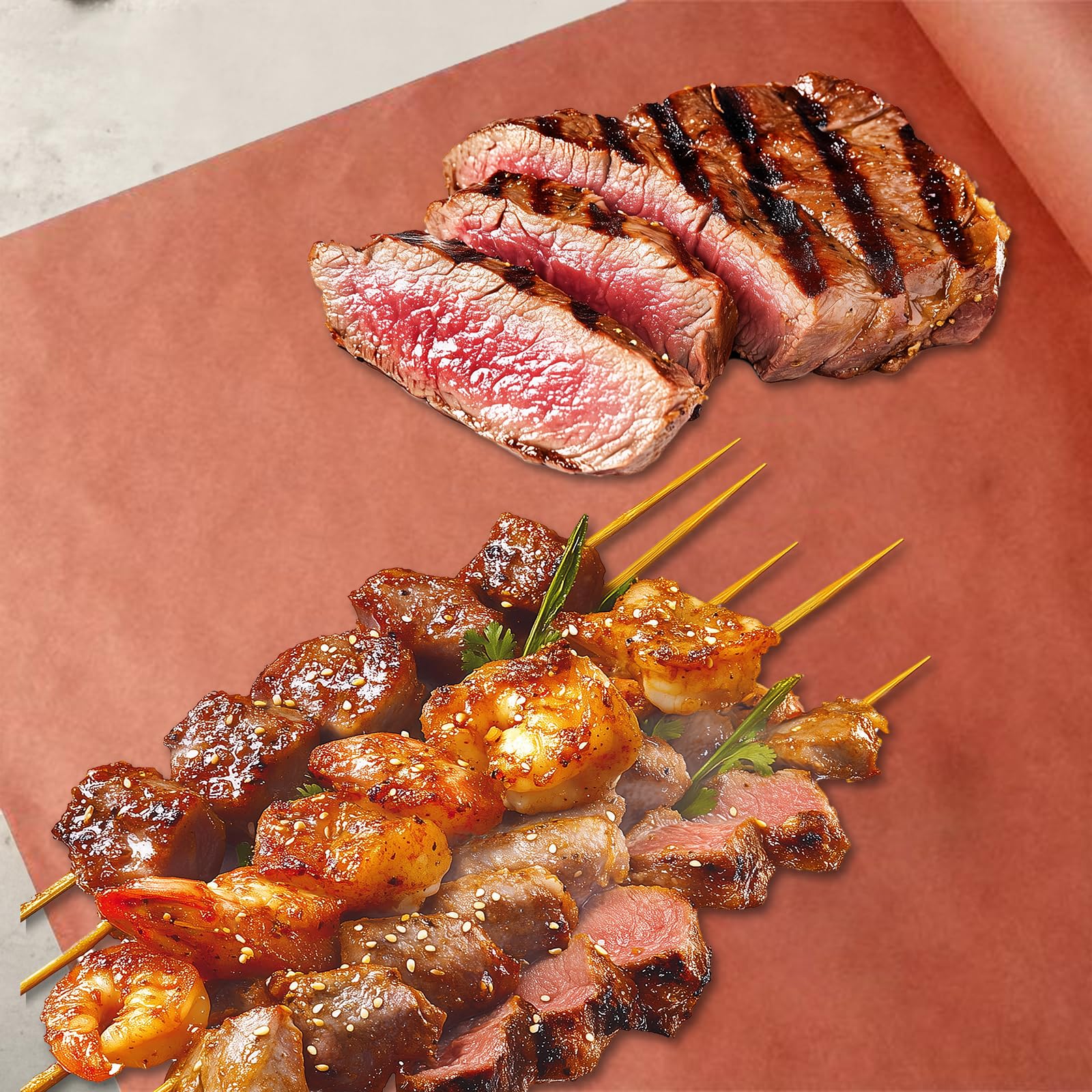 Carta da macellaio rosa, 42 cm x 17 m, originale, per grigliare, affumicare, barbecue, ideale per carne e pesce succosi – Premium