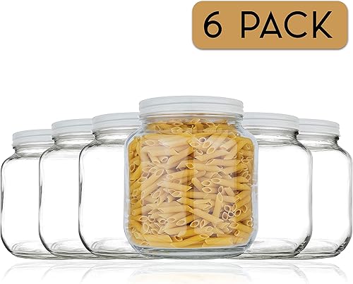 Miniatura 10 de Kitchenentoolz - Paquete de 2 frascos de vidrio de medio galón de boca ancha con tapa de metal hermética, seguro para fermentar kombucha kéfir -