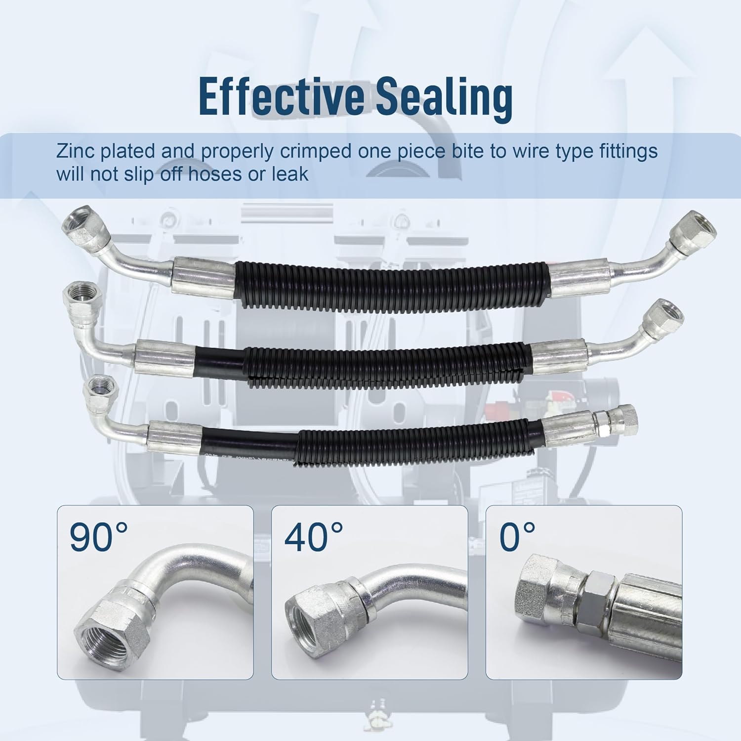 High Pressure Oil Pump HPOP Hoses Lines And Crossover Kit 5800psi Fit For Ford Excursion F250 F350 F450 F550 Super Duty 7.3L Powerstroke Turbocharged Engine 1999-2003 Replace 904-197 904-196 904-198