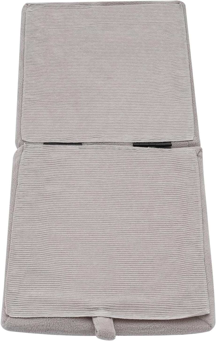 Foldable Split Dog Ramp, 14" H Lightweight Dog Stairs for Bed Portable Pets Steps for Couch Versatile Dogs Bed Ramp for Small Dogs Elderly Pets (Grey, Plush Surface)