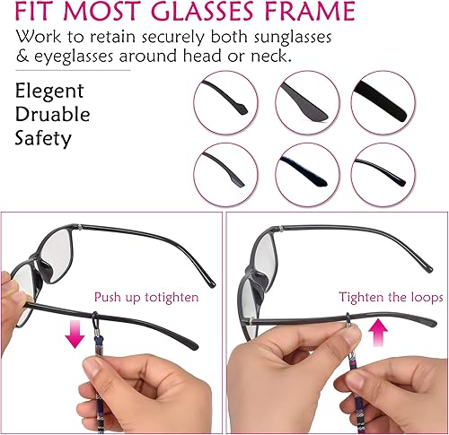Miniatura 3 de LOVEWEE 10 correas para lentes, correas para gafas de sol, cordón de cadena de alta calidad, cordones de moda para lentes de sol para mujeres,