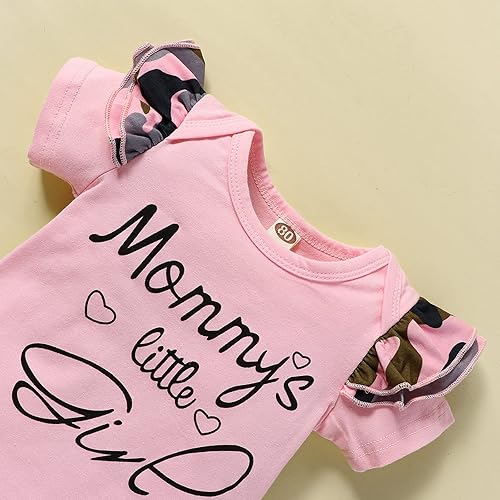 Miniatura 2 de Conjunto de ropa para bebé recién nacida, mameluco con volantes, pantalones florales, lindo conjunto de ropa para niña pequeña, 3 piezas, C9-rosa