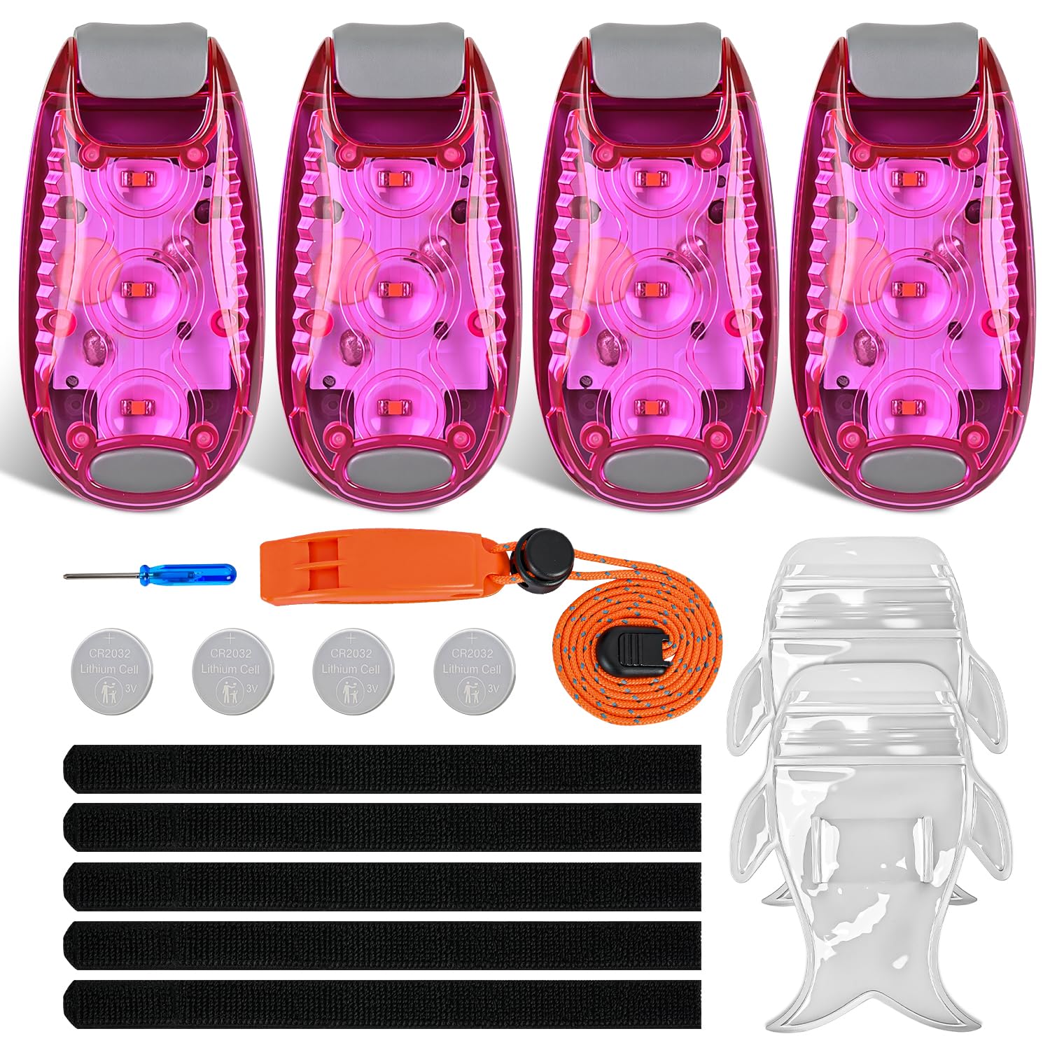 Nilight LED Safety Light 4PCS Pink Marine Navigation Bike Tail Lights