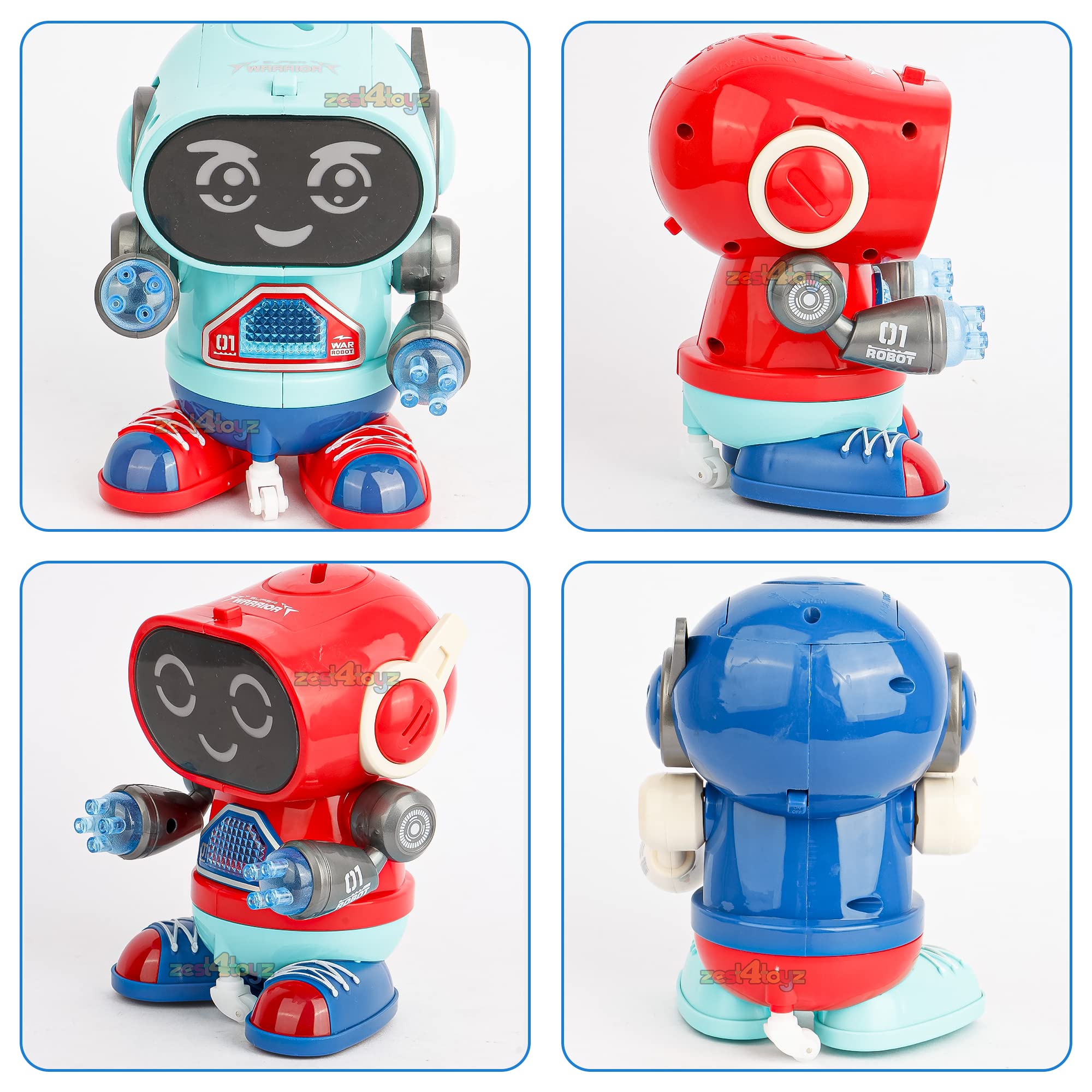 Zest 4 Toyz Children Dancing Electric Rock Robot with Light and Music for Boys and Girls (Pack of 1) Random Color Dispatch 1