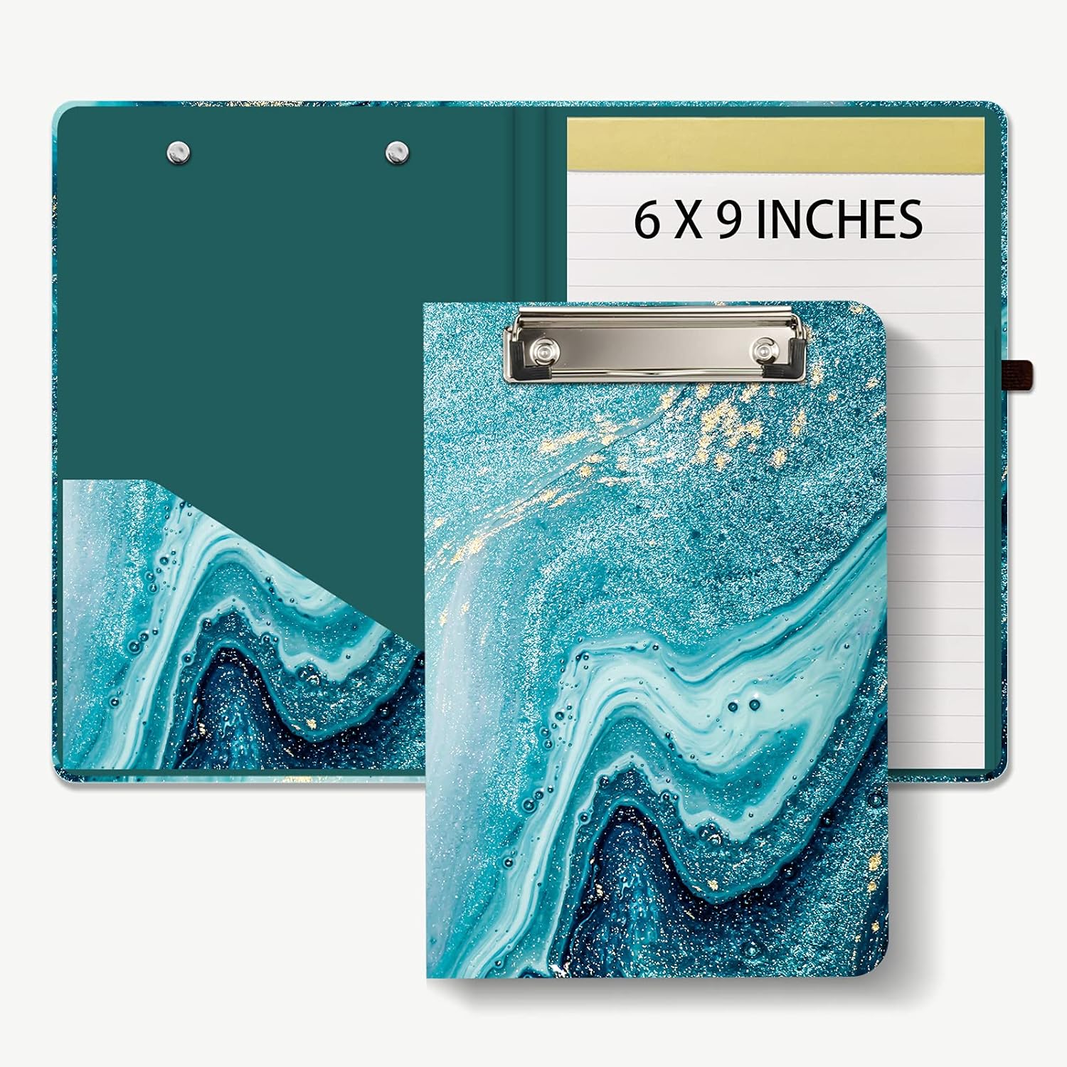 Hongri Mini Clipboard Folio with Refillable Lined Notepad