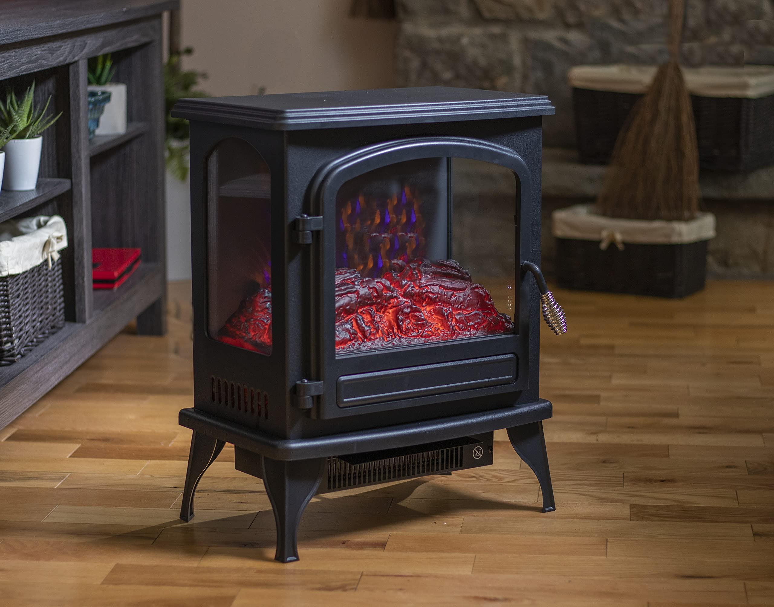 Amazon.com: Comfort Zone CZFP6 750/1,500-Watt Electric Fireplace Heater  Furnace with LED Simulated Flame and Bed of Burning Embers, 3 Heat  Settings, Stay Cool Housing, Overheat Sensor, Safety Tip-Over Switch : Home  u0026