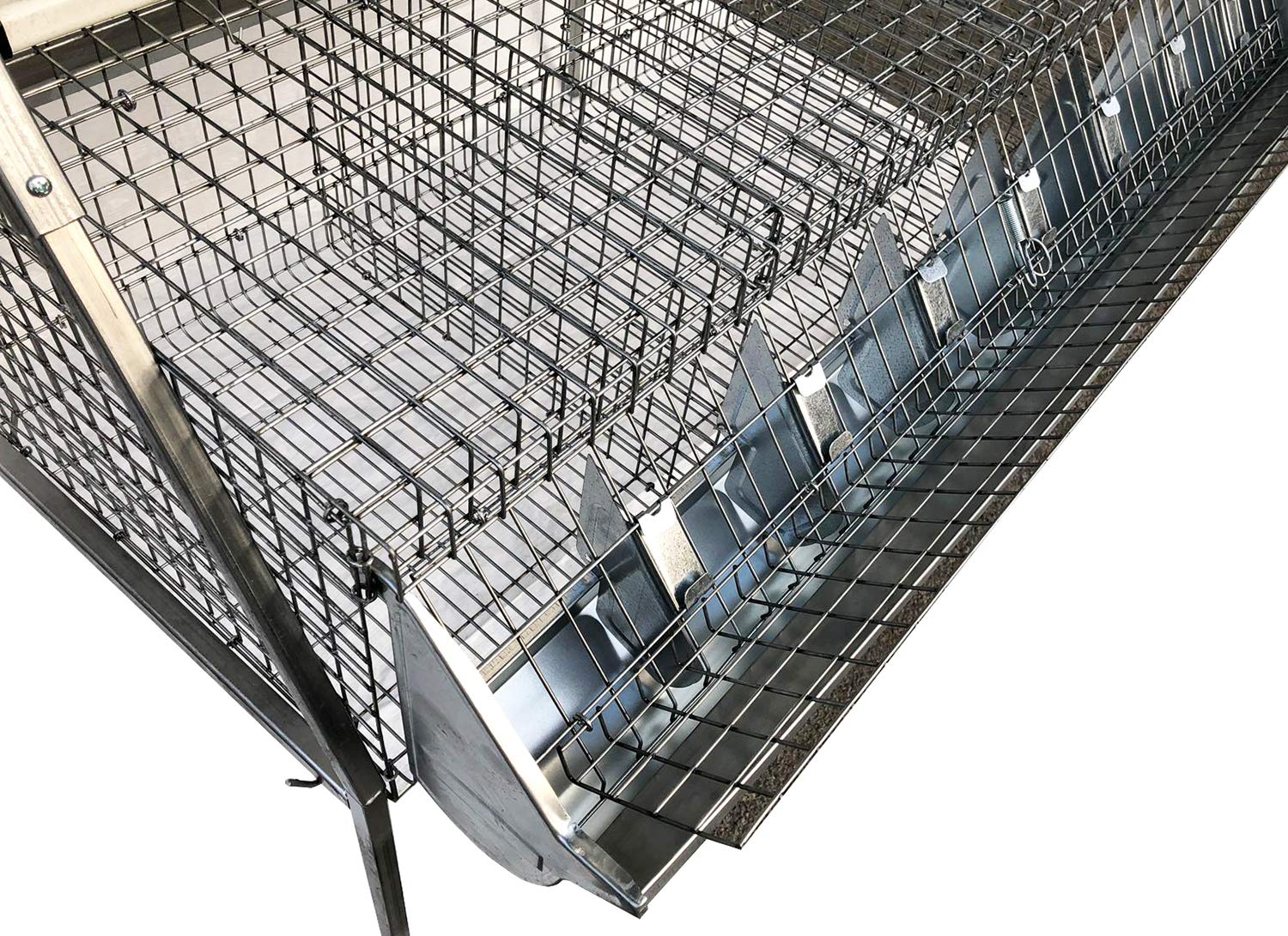 Gabbia B3-100 Plus 3 Piani a Piramide per Ingrasso Conigli. Conigliera con 12 celle. Cm L 105 x P 95 x H 160