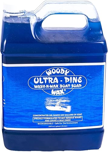 Miniatura 2 de Woody Wax Ultra Pine Boat Soap, Concentrated Gel Formula, Wash ‘n’ Wax Saltwater Remover & Marine Cleaner, Safe for Waxed Non-Skid Decks, Fiberglass