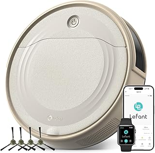 LEFANT M310 Robot Vacuum Cleaner, 4500 pa Suction, 180 min Autonomy, 6 Robot Cleaning Modes, Prevents Obstacles with Preci…