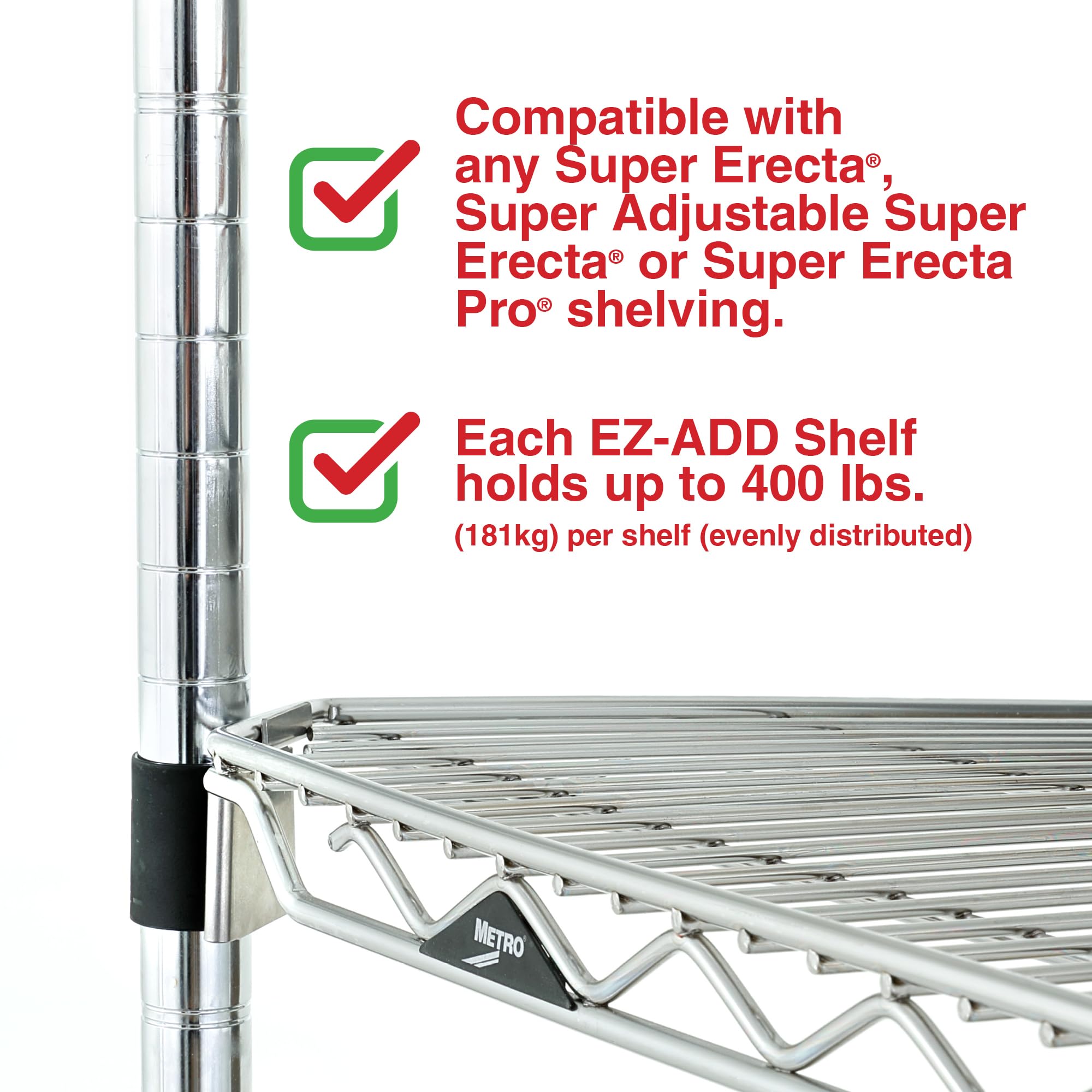 Amazon.com: METRO EZA-2448NC Super Erecta EZ-ADD Wire Shelf