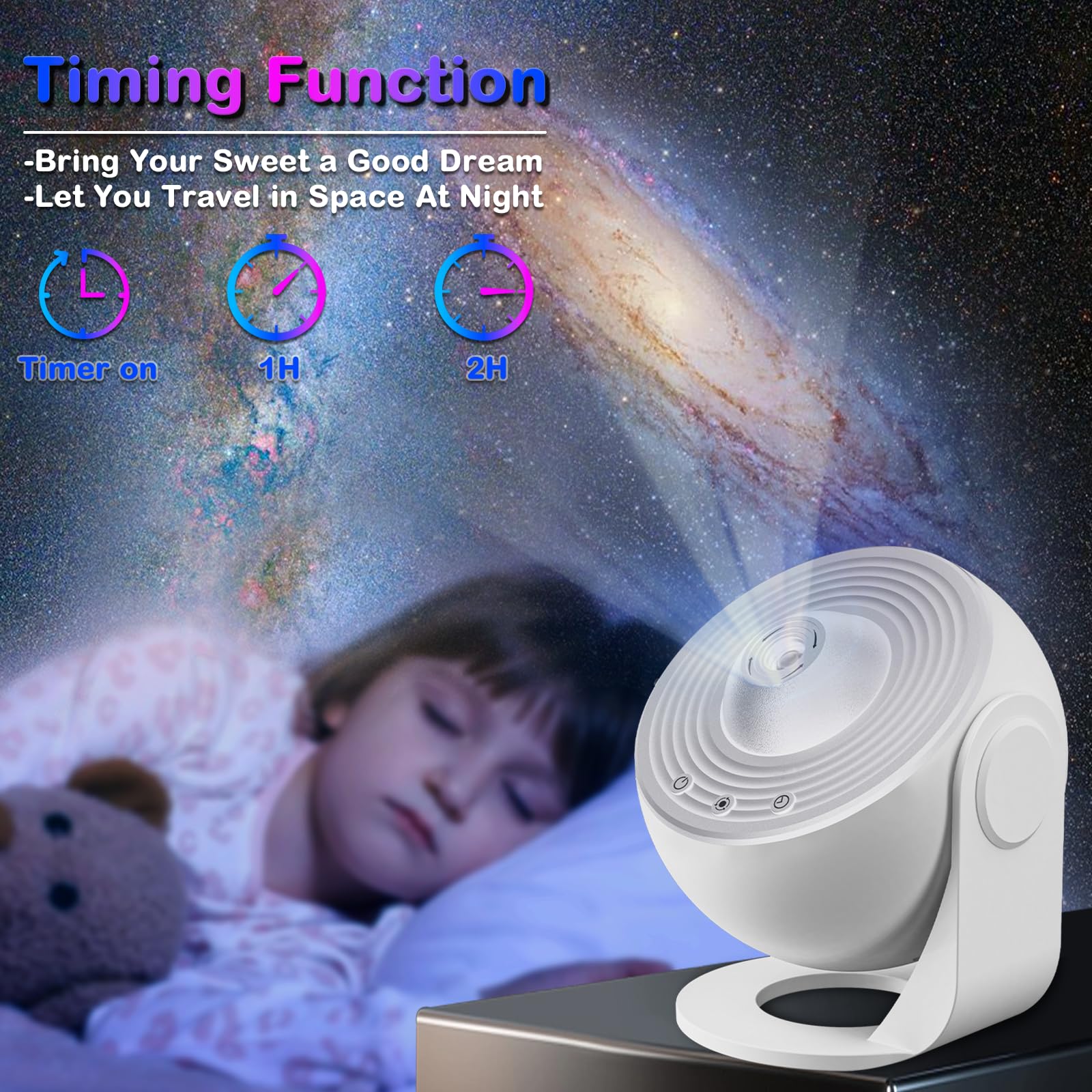 Febotak Proiettore Cielo Stellato, Lampada Proiettore Planetario Cielo Stellato per Camera da Letto Bambini Adulti con 13 Dischi Pianeti, Proiettore Nebulosa/Luna/Cielo Galassia