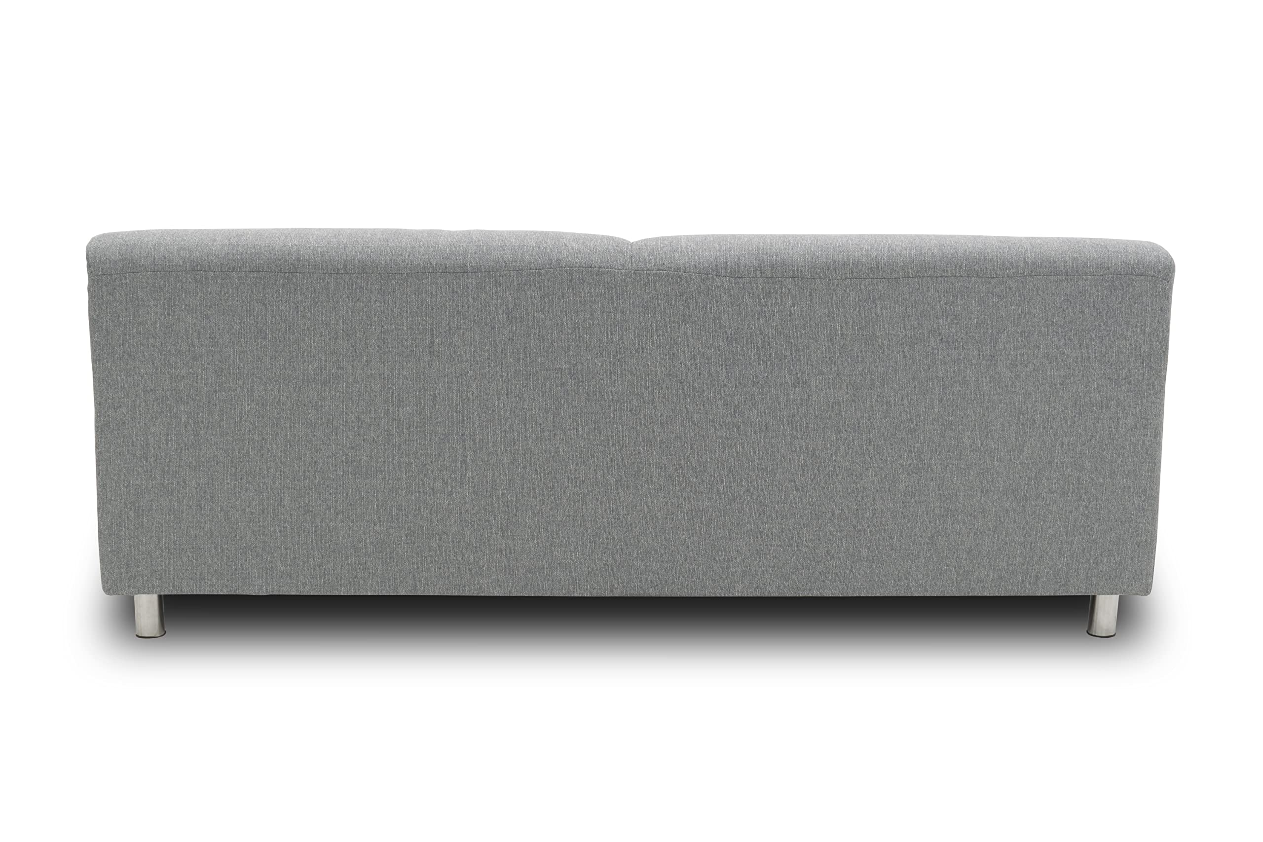 DOMO Collection Jamie Sofa 2er Couch, Garnitur 2 Sitzer, grau, 190 x 80 x 72 cm