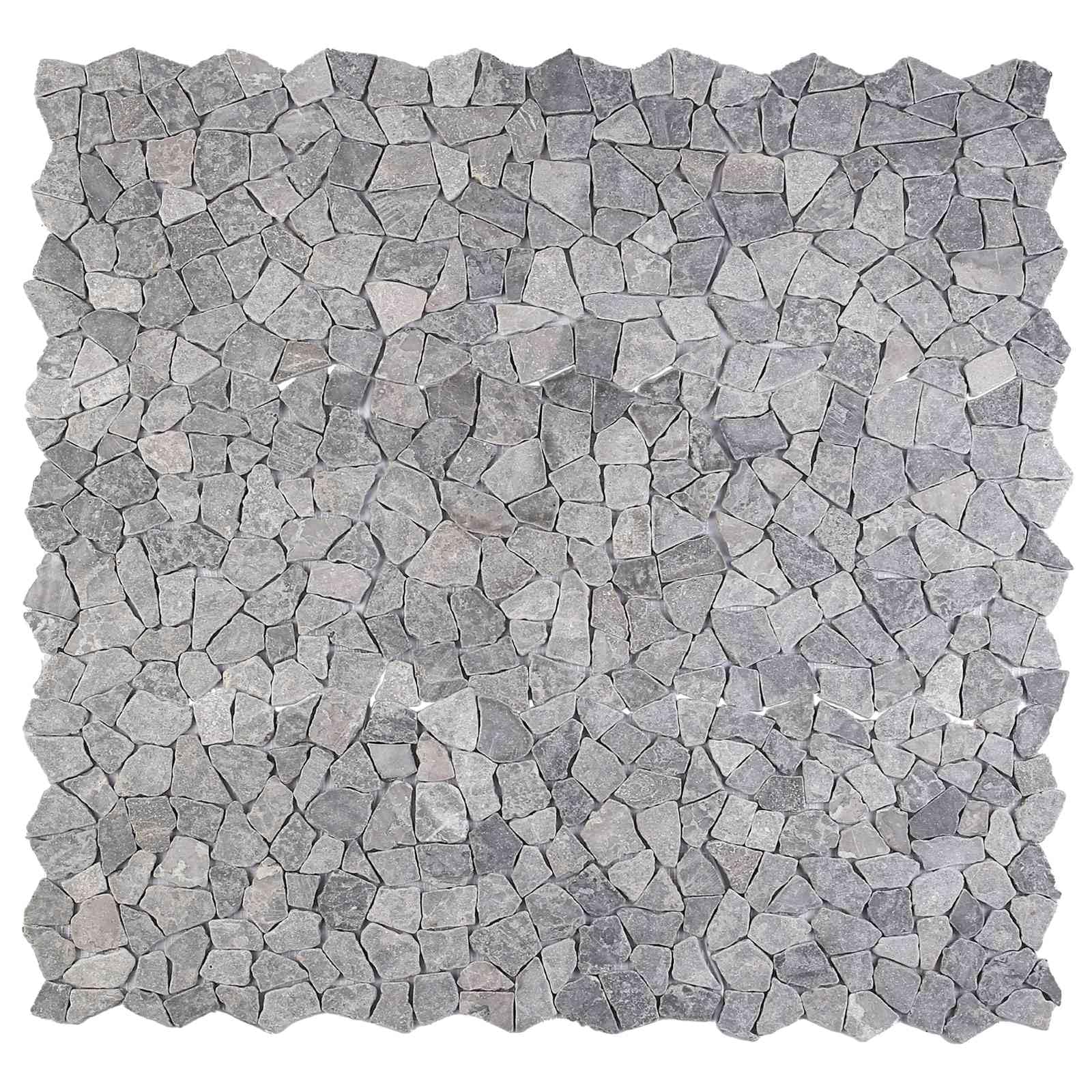 Płytki mozaikowe, jasnoszare, marmurowe, 30 x 30 cm, z wytrzymałą siatką, 11 sztuk, wodoodporne, do wykładziny podłogowej, na ścianę, do kuchni, łazienki, przedpokoju i na zewnątrz