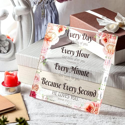 Miniatura 5 de Regalo cristiano de Navidad para mujeres y hombres, versículos de la Biblia, regalo para mujeres, religioso, cristiano, letrero de Dios, decoración