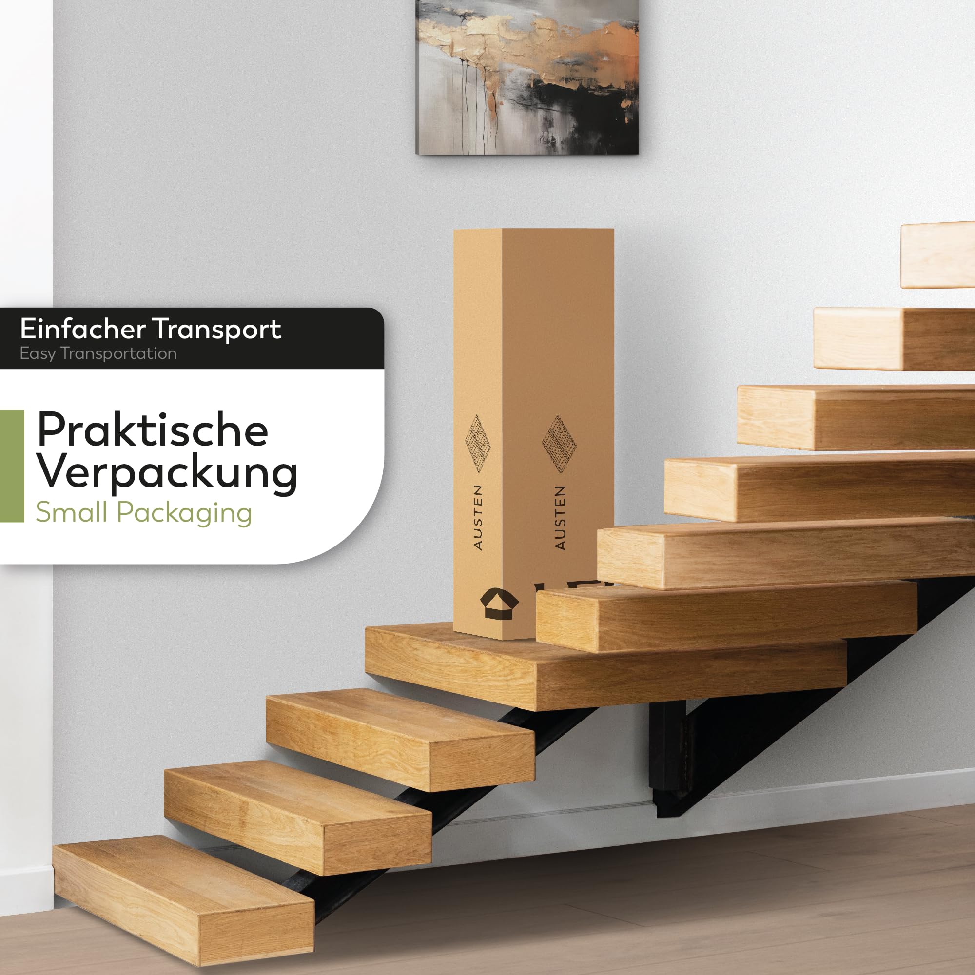 i-flair Metallbett Austen 140x200 cm – stabiles Bettgestell mit perforierten Latten aus Birkenholz für optimale Belüftung, Gästebett aus Metall mit 27 cm Stauraum, Doppelbett in schwarz