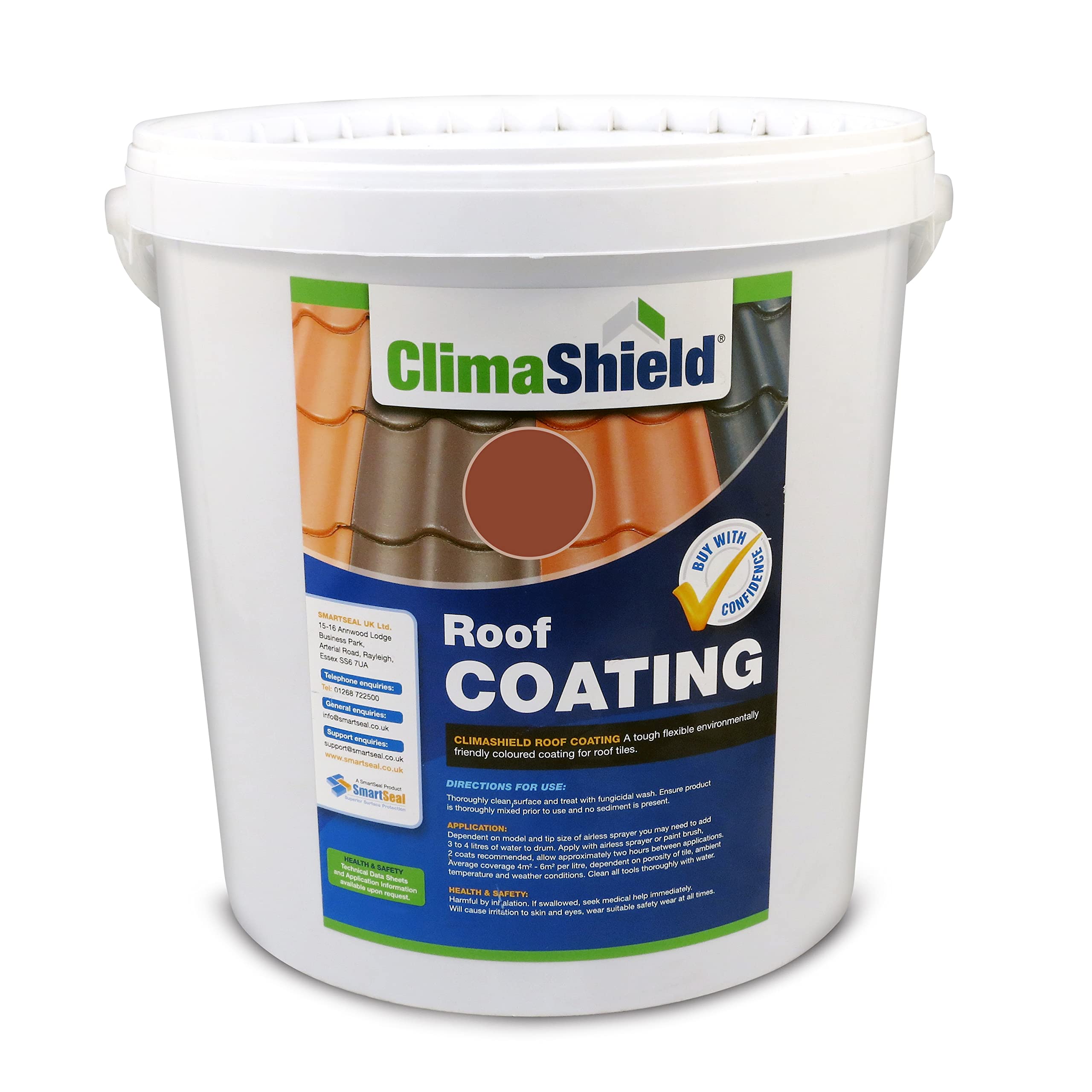 ClimaShield Roof Coating & Tile Paint/Sealer (20 Litre) transforms Concrete Tiles with 6 Colours Available. Easy to Apply, Gives Lasting Protection and inhibits Organic Growth… — image 1