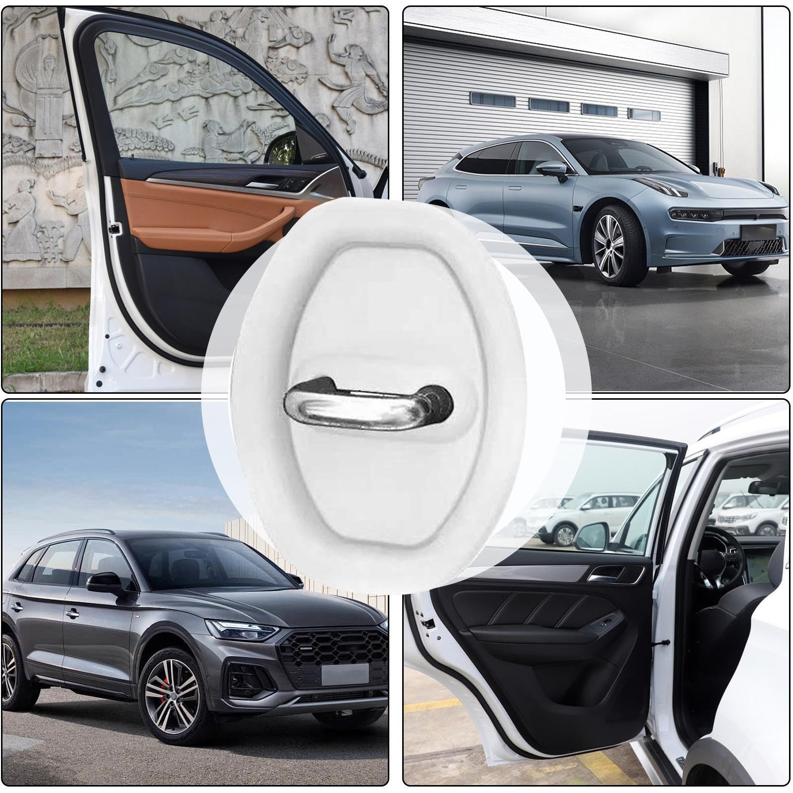 coperturaChiusura Portiera Auto – 4 Pezzi Misura Universale, coperturaProtettiva serraturain Silicone, coperturaAntiruggine per serraturaPortiera con Riduzione del Rumore e Protezione