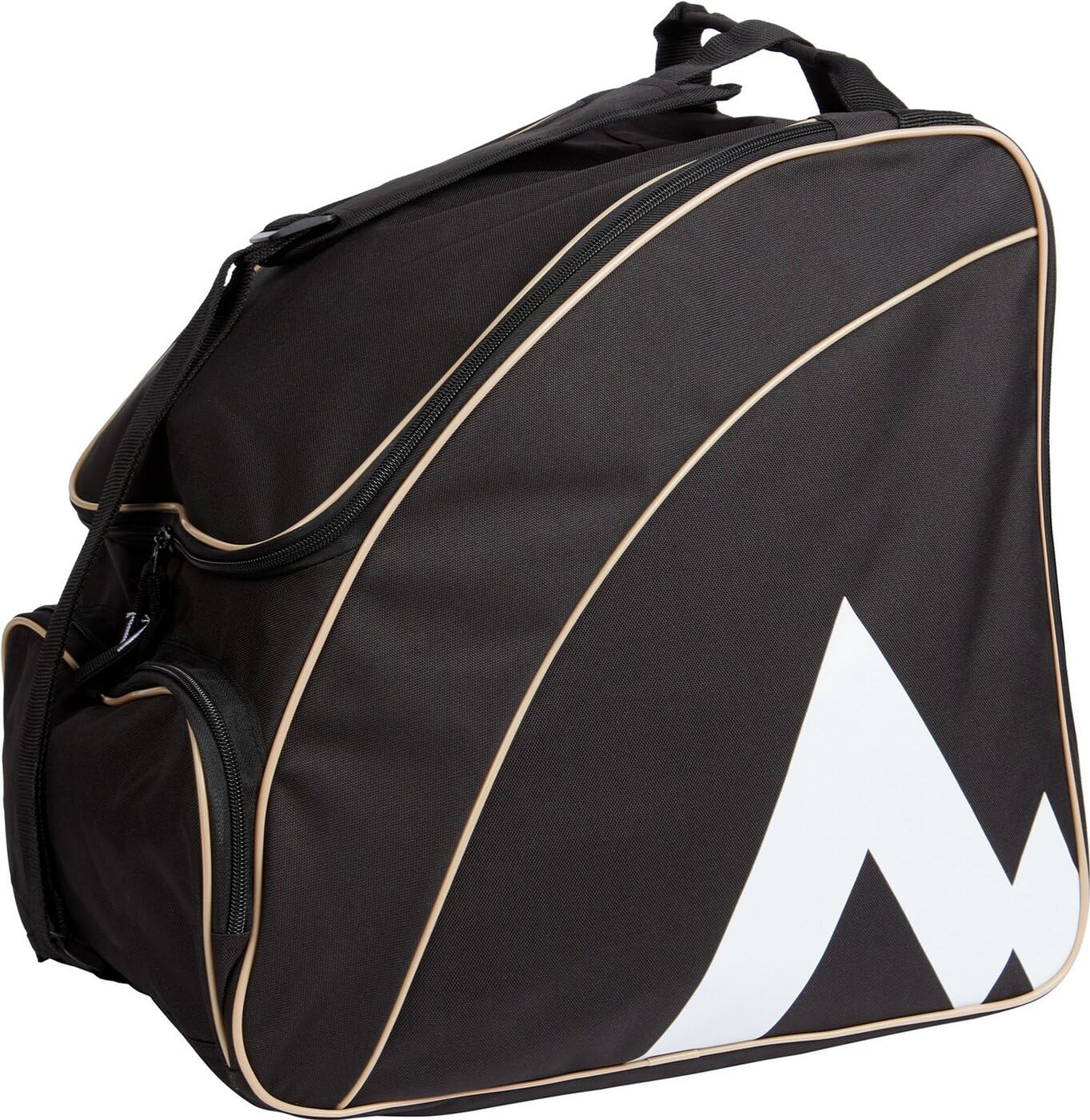 Bolsa para botas de esquí Mckinley Triangle Plus con diseño triangular negro y beige 3