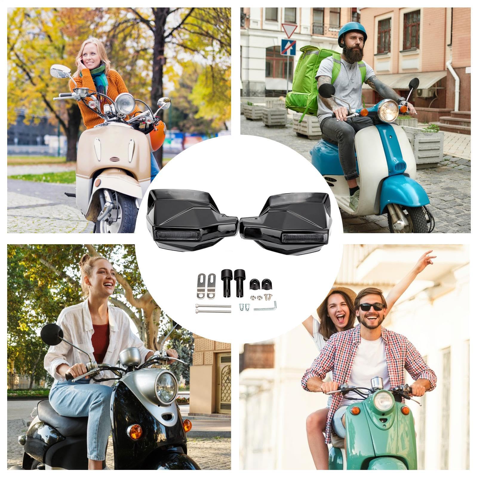 Protezione per le mani del motociclo, copri mani per moto, protezione impermeabile per manubrio di guida, per tutte le condizioni atmosferiche, uso urbano e terreno