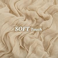 Vista 109 de Showgeous 10 Pack Baby Pink Cheesecloth Table Runner 10FT Long Semi-Sheer Gauze Table Runner Boho or Rustic Wedding Decor for Wedding Decor Arch